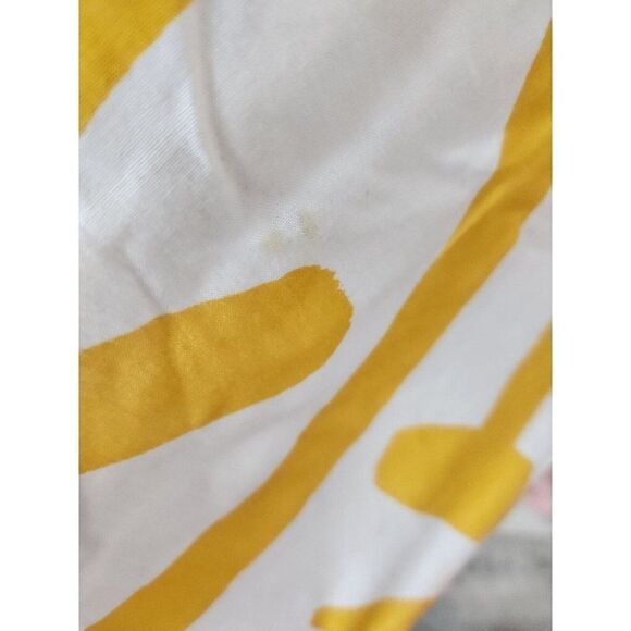 Vintage 80s Esprit Yellow White Shirt Pants Set Size S Oversized - Picture 8 of 15